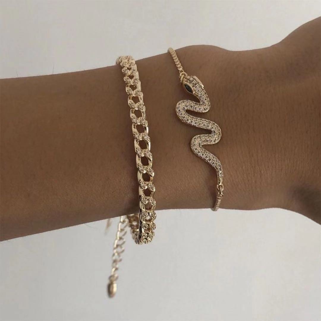 Snake-shaped Pendant Bracelet Thickness Multi-layer Women's Bracelet