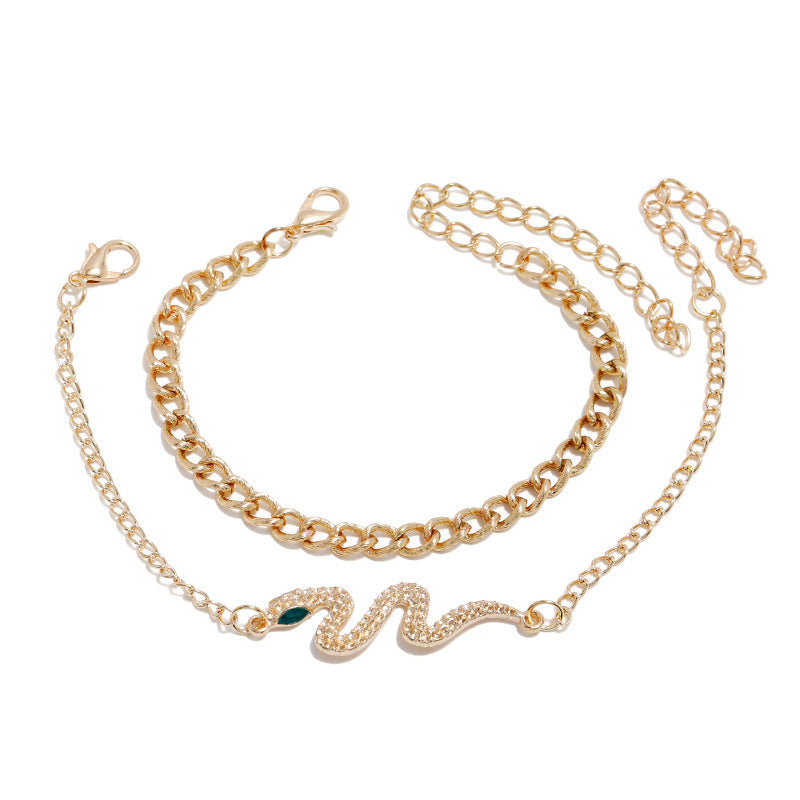 Snake-shaped Pendant Bracelet Thickness Multi-layer Women's Bracelet