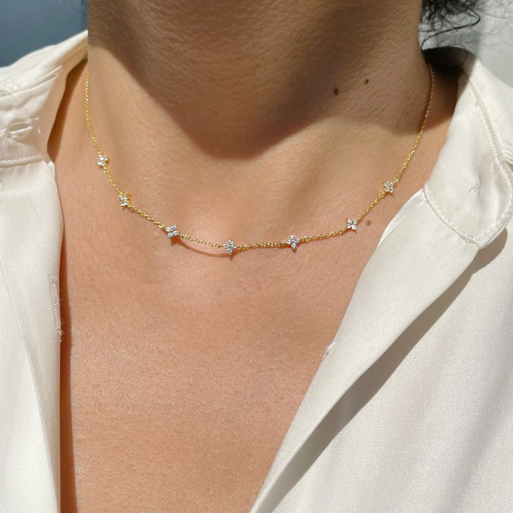 Simple Zircon Light Luxury Elegance And High Sense Necklace